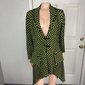 IC by Connie K Women's Shirt Top M Tunic Blouse Art to Wear Jacket Textured J3-5